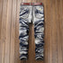 Men's Jeans Washed Vintage Jeans Straight Pants Mid Waist Jeans